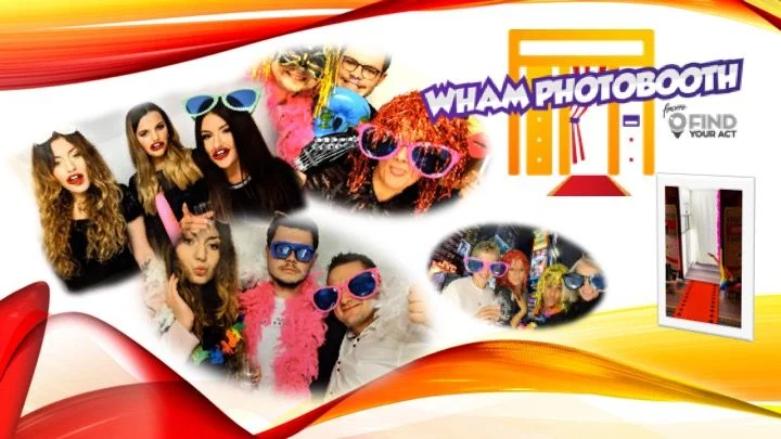 Guests having fun with the WHAM photo booth